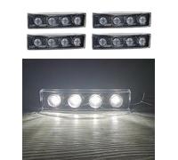 Lot de 4 lampes LED blanches pour pare-soleil Scania G P R T 12 V 24 V Lumières LED Cabine Toit Visière