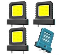 Lot de 4 lampes LED de travail sans fil, projecteur portable haute luminosité avec dissipation de la chaleur pour réparation et bricolage, ensemble multicolore (vert)