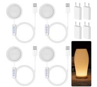 Lot de 4 lampes LED pour imprimante 3D Bambu Lab A1/A1mini/P1S/P1P/X1C, 2 W Bambuolab - Accessoires pour imprimante 3D DIY - Kit LED - Veilleuse - Modèles d'impression 3D - Avec adaptateur USB
