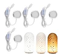 Lot de 4 lampes LED pour imprimante 3D - Veilleuse avec 3 couleurs - Partie d'éclairage LED - Matériel de rechange - Alimenté par USB - Pour Bambu Lab Makerworld A1/A1mini/P1S/P1P/X1C