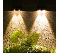 Lumisky Lot de 4 Lampes Murales Solaires LED Blanc KYLA - Éclairage Moderne, Étanches et Autonomes, Idéales pour Terrasse, Jardin, Allée et Extérieur