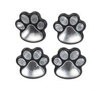 Lot de 4 lampes solaires de jardin avec motif pattes de chat, décoratives pour cour, pelouse et allées de jardin, résistantes aux intempéries pour les amoureux des animaux (lumière blanche)