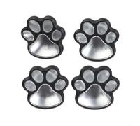 Lot de 4 lampes solaires de jardin en forme de griffe de chat noir pour cour, pelouse, allée, décoration d'extérieur pour les amateurs d'animaux domestiques (lumière blanche)
