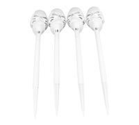 Lot de 4 Lampes solaires en Forme de crâne avec Flamme vacillante, étanches IP65, pour Halloween, décoration d'extérieur, Patio, Jardin