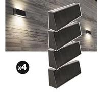 Lot de 4 lampes solaires EZIlight® Solar Wall S31 noir G