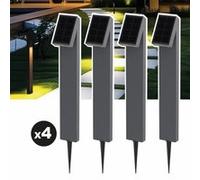 Lot de 4 lampes solaires EZIlight® Solar Way S15 noir G