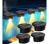 Lot de 4 lampes solaires flottantes pour piscine - Éclairage LED étanche - Accessoire de décoration extérieure pour piscines enterrées