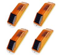 Lot de 4 lampes stroboscopiques magnEtiques solaires Etanches a LED pour l'extErieur(S 18)