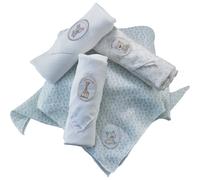 Set de 4 langes lavables Sophie la Girafe - en tissu 100% coton pour bébé - multiples usages - 70 x 70 cm - dès la naissance