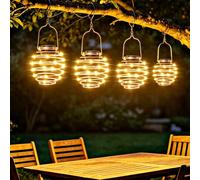 Lot de 4 Lanterne Solaire Exterieur Lampe Solaire Exterieur Decorative