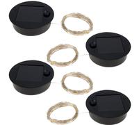 Lot de 4 lanternes solaires de rechange avec guirlande lumineuse à 30 LED de 7 cm - Pièce de rechange pour lanternes suspendues d'extérieur, lampes de table, décoration de jardin et de terrasse