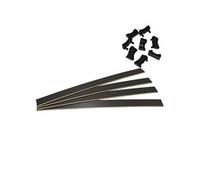 Lot de 4 Lattes 78cm + 8 Embouts Noirs - TITANIUM -