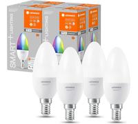 Lot De 4 Ledvance LED Smart+ Bougie 4,9W=40W E14 RGBW 2700K-6500K Dimmable WiFi