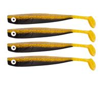 Lot de 4 leurres de pêche à l'ombre Nocturne Zanderbait - 16 cm