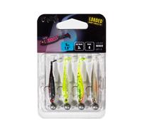 Lot de 4 leurres Fox Rage Micro Tiddler Fast (x4) Jaune 5 cm/1,9"