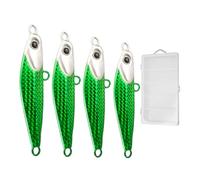 Lot de 4 leurres métalliques simulés pour la pêche à la truite, poisson-chat, eau douce, glace, lacs, rivières, currican, extérieur, etc