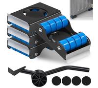 Lot de 4 Leve Meuble, Lève Meubles Lourd, Deplace Meuble Kit, Furniture Lifter Set, Kit de Deplace Meuble a Roulette, Deplace Meuble Lourd pour Laveuse, Sèche Linge, Réfrigérateur, Maximale 700 kg