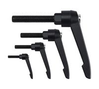 Lot de 4 leviers de serrage réglables M6 x 10/15/20/25/30/35/40/45/50/60 mm, filetage mâle, poignée réglable, noir(M6*20mm)