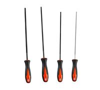 Lot de 4 limes d'affûtage professionnelles pour chaînes de tronçonneuse de 3,24 / 4,85,5 mm avec limes de meulage solides