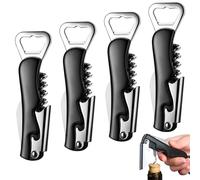 Lot de 4 Limonadier Professionnel, Tire Bouchon, 3 en 1 Tire Bouchon Sommelier, Couteaux de Sommelier en Acier Inoxydable avec Décapsuleur et Coupe-Capsule, Qualité Hôtel et Restaurant