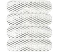 Lot de 4 lingettes à rayures grises et blanches améliorées pour système de vadrouille plate Vileda H2prO/O-Cedar H2prO - Sans danger pour les sols en bois, le vinyle, le carrelage, les plinthes, les