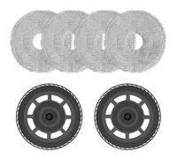 Lot de 4 lingettes avec 2 supports de rechange pour Dreame X50 Ultra Complete/ L40s Pro Ultra/ X50 Master/ L50 Pro Ultra, pour Mova V50 Ultra Complete/ P50s Ultra, pièces de rechange pour aspirateur
