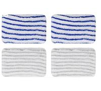 Lot de 4 Lingettes Chiffons pour Rowenta Clean and Steam, Accessoires Serpillère Vapeur, ZR850002, ZR005801, ZR005804 (bleu&blanc)