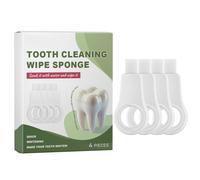 - Lot de 4 lingettes de nettoyage buccale pour adultes - Alternative sûre et douce - Éponge à dents portable pour la maison, les voyages scolaires, les voyages d'affaires, les travaux d'hygiène