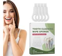 Lot de 4 lingettes pour dents pour adultes - Éponge nettoyante douce, outil de nettoyage quotidien | Lingettes de nettoyage en profondeur avec éponge douce pour la fraîcheur de l' , l'hygiène