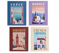 Lot de 4 livres de rangement collection VOYAGES coloris multicolore