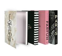 Lot de 4 livres de rangement PARIS DECO nude