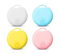 Lot de 4 localisateurs de clés Android Air Tag compatibles avec Google Mon appareil - Suivi GPS Bluetooth IP67 - Étanche - Pour bagages, portefeuille