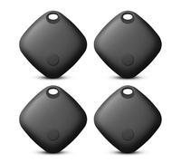 Lot de 4 localisateurs de clés Android Smart Tag rechargeables - Compatible avec Google Mon appareil - Suivi GPS Bluetooth IP67 - Étanche - Pour bagages, portefeuille