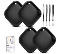 Lot de 4 localisateurs de clés intelligents pour Android, compatibles avec Google Find My Device (Android Uniquement), traqueur Bluetooth pour valises, Sacs à Dos, Portefeuilles