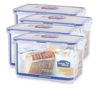 (Lot de 4)-& Lock Lock Boîte de conservation alimentaire rectangulaire et 100% étanche, grand, HPL818, 7,9-gobelet, 64 g