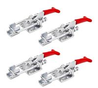 Lot de 4 Loquet à Bascule en Métal, Fermeture à Levier Sauterelle de Serrage Réglable Pince à Loquet Sauterelles de Menuisier pour Armoire Porte Boîte Cas sans Serrure, GH-431 318 kg / 701 lb