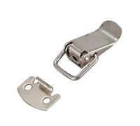 Lot de 4 loquets à bascule en métal argenté, loquet à boucle droite, 1,6 pouce