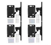 Lot de 4 loquets de porte d'armoire, loquet de tiroir de camping-car, avec verrouillage solide et ouverture facile à pousser, pour tiroirs de caravanes de camping-car