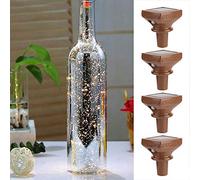 Lot de 4 Lumières de Bouteille de Vin avec Bouchon en Liège 2 M 20 LED en Fil de Cuivre Guirlande Lumineuse pour Noël Vacances Mariage Anniversaire Chambre Ndoor Décor Extérieur