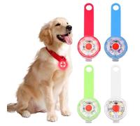 Lot de 4 lumières de sécurité Sporgo LED clignotantes pour chiens et chats - Rechargeable par USB - Lumière de sécurité LED - Pendentif pour chien - Étanche - Avec 3 modes clignotants