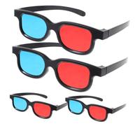 Lot De 4 Lunettes 3D Pour Adultes Verres De Cinéma Écran Virtuel Verres De Théâtre Montures Pour Ordinateur Couleur Verres Holographiques En Plastique