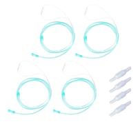 Lot de 4 lunettes de nez à oxygène - Tubes à oxygène en silicone - Appareil d'oxygène transparent pour la maison - Avec tuyau de 200 cm - Pour appareil d'oxygène, de thérapie respiratoire et