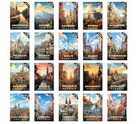 Lot de 4 Magnets Frigo aux Choix Parmis 1300 Modèles - Aimants Réfrigérateur - Souvenirs Touristiques - Cadeau Original - Villes et Pays du Monde (Affiches Villes du Monde)