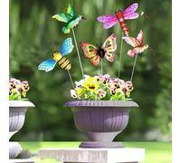 Lot de 4 magnifiques piquets de jardin en forme de papillon parfaitement adaptés à tous les types de jardins