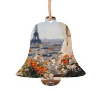 Lot de 4 magnifiques pylônes en bois en forme de cloche pour accrocher sur les murs, portes et fenêtres