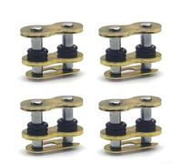 Lot de 4 maillons maîtres de chaîne de moto en acier inoxydable avec joints toriques pour chaînes 428 520 525 530 compatibles avec motos tout-terrain et machines agricoles résistantes à l'usure