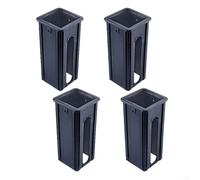 Lot de 4 manchons carrés pour divers équipements de fitness en PP/PE, excellente compatibilité pour l'installation (E)