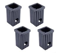 Lot de 4 manchons carrés pour divers équipements de fitness en PP/PE, excellente compatibilité pour l'installation (B)