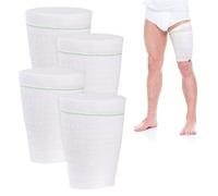 Lot de 4 manchons de cathéter en tissu pour jambe, sac de drainage urinaire, reste en place, sac à urine pour jambes, sac de cathéter Foley, sangle pour homme ou femme (lot de 4)