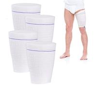 Lot de 4 manchons de cathéter en tissu pour jambe, sac de drainage urinaire, reste en place, sac à urine pour jambes, sac de cathéter Foley, sangle de support pour homme ou femme (lot de 4)